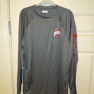 Columbia PFG Ohio State Buckeyes Long Sleeve Tee Shirt Men's sz Large.
